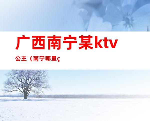 广西南宁某ktv公主（南宁哪里的ktv有公主）