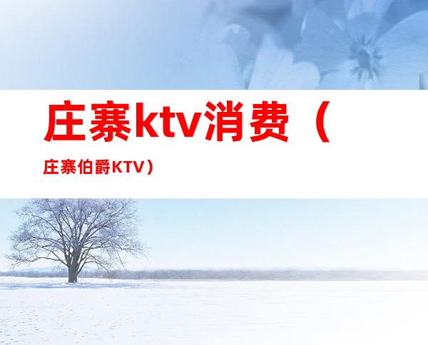 庄寨ktv消费（庄寨伯爵KTV）