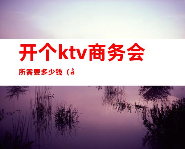 开个ktv商务会所需要多少钱（开个ktv商务会所需要多少钱一个月）