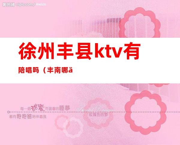 徐州丰县ktv有陪唱吗（丰南哪个ktv有陪唱的）