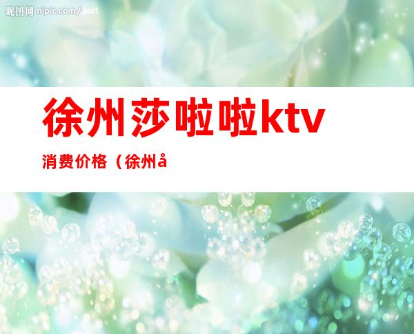 徐州莎啦啦ktv消费价格（徐州君盛广场莎啦啦ktv）