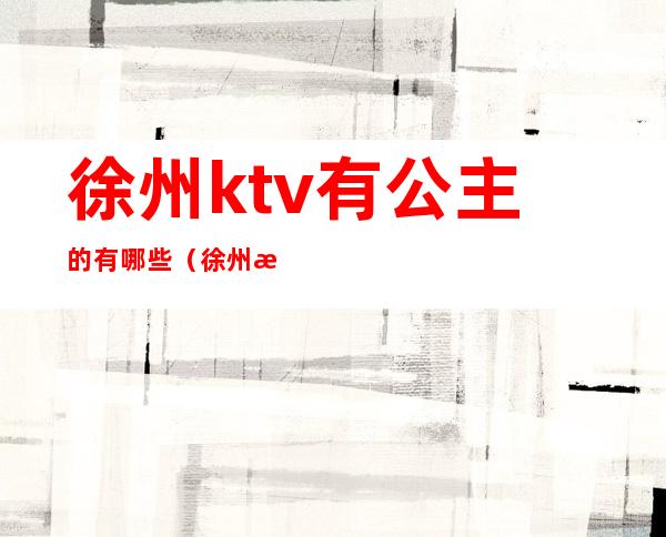 徐州ktv有公主的有哪些（徐州最好的商务ktv）