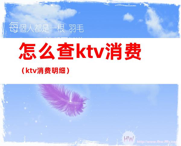 怎么查ktv消费（ktv消费明细）