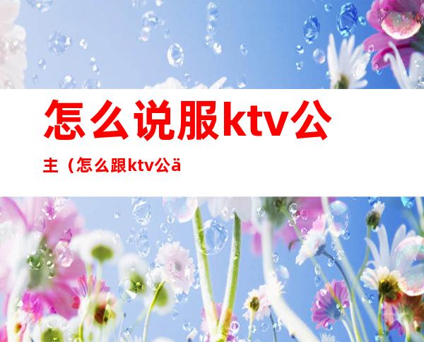 怎么说服ktv公主（怎么跟ktv公主交流）