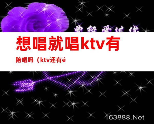 想唱就唱ktv有陪唱吗（ktv还有陪唱吗）