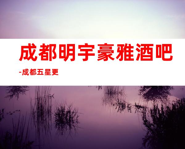 成都明宇豪雅酒吧-成都五星更高酒店酒吧-奢华的体验