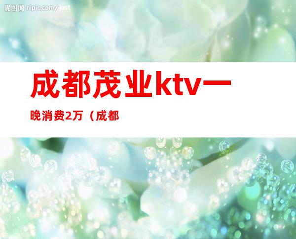 成都茂业ktv一晚消费2万（成都茂业ktv一晚消费2万多）