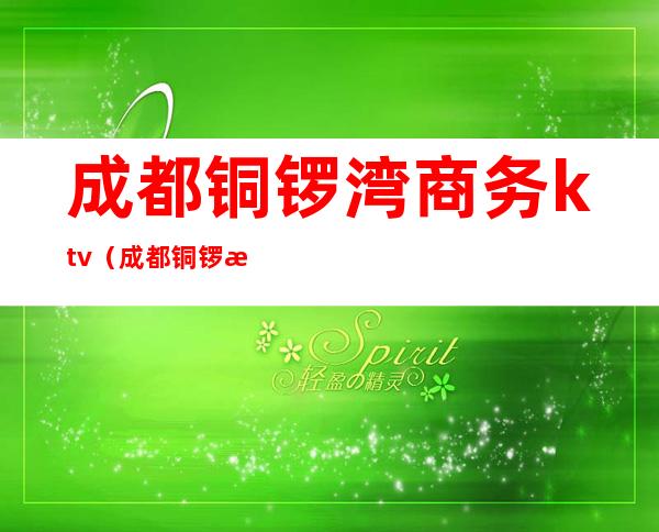 成都铜锣湾商务ktv（成都铜锣湾项目在哪里）