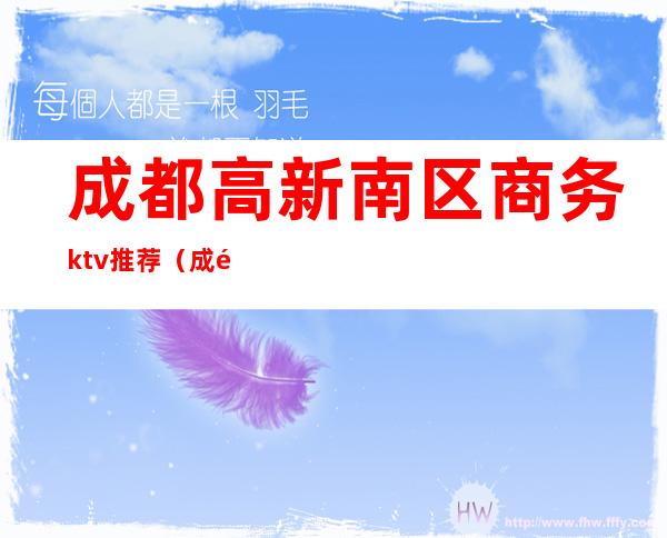 成都高新南区商务ktv推荐（成都高新区商务ktv有哪些）