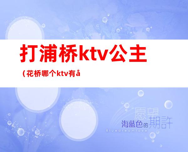 打浦桥ktv公主（花桥哪个ktv有公主）