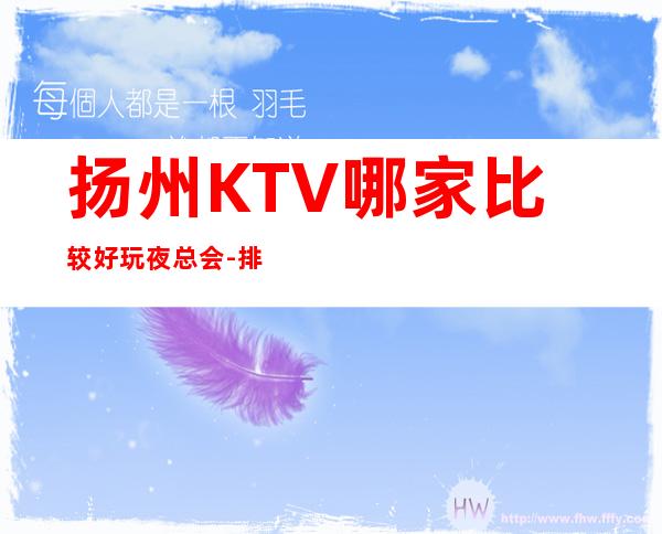 扬州KTV哪家比较好玩夜总会-排名前五 – 扬州宝应商务KTV