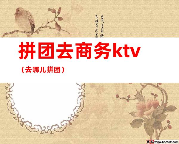 拼团去商务ktv（去哪儿拼团）