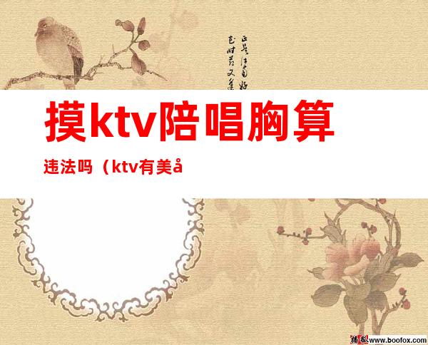 摸ktv陪唱胸算违法吗（ktv有美女陪唱违法吗）