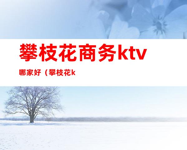 攀枝花商务ktv哪家好（攀枝花ktv开业了吗）