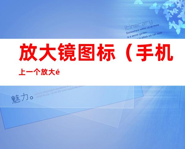 放大镜图标（手机上一个放大镜图标）