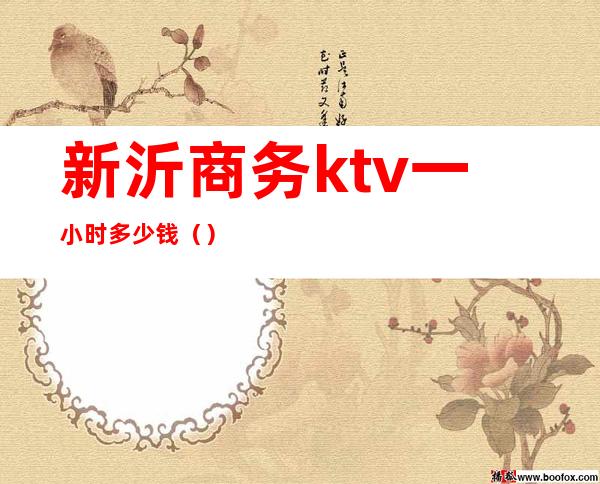 新沂商务ktv一小时多少钱（）