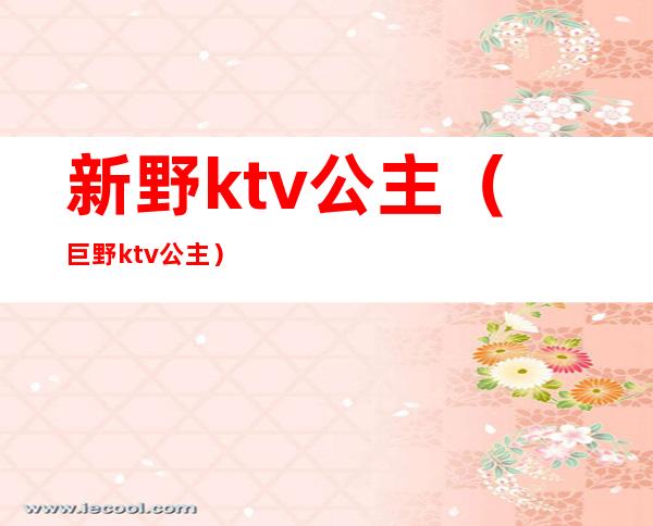 新野ktv公主（巨野ktv公主）