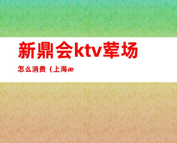 新鼎会ktv荤场怎么消费（上海沄鼎会ktv坑不坑）