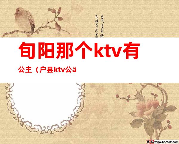 旬阳那个ktv有公主（户县ktv公主）