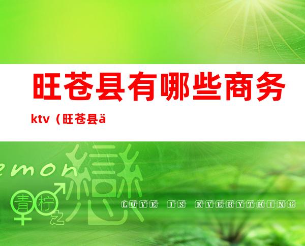 旺苍县有哪些商务ktv（旺苍县企业）