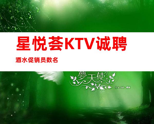 星悦荟KTV诚聘酒水促销员数名