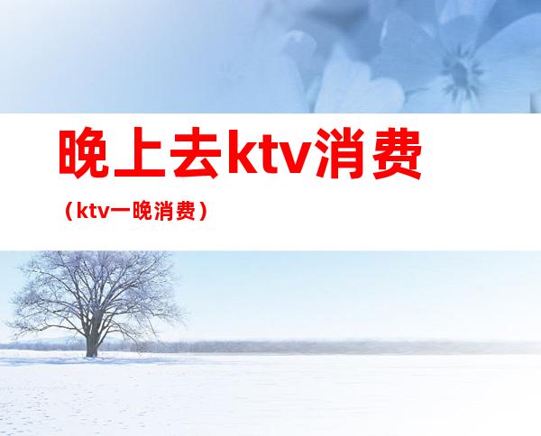 晚上去ktv消费（ktv一晚消费）