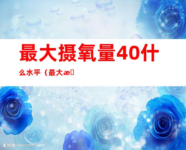 最大摄氧量40什么水平（最大摄氧量80什么水平）