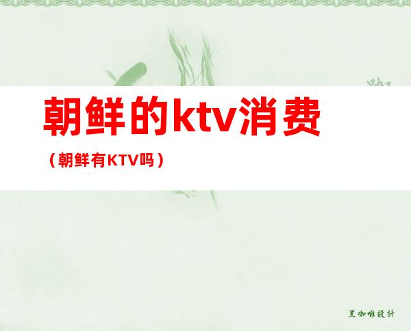 朝鲜的ktv消费（朝鲜有KTV吗）