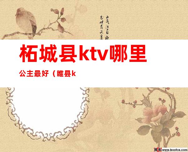 柘城县ktv哪里公主最好（睢县ktv公主哪里的好）