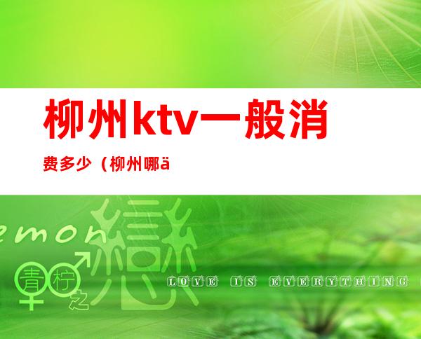 柳州ktv一般消费多少（柳州哪个ktv最好）