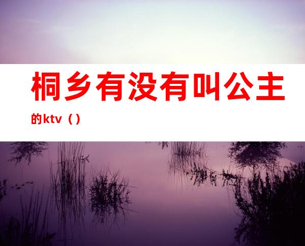 桐乡有没有叫公主的ktv（）