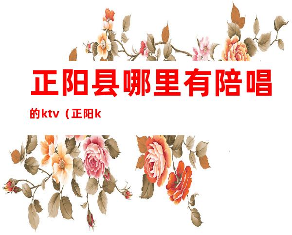 正阳县哪里有陪唱的ktv（正阳ktv电话）