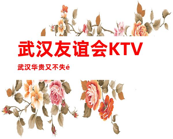 武汉友谊会KTV武汉华贵又不失雅致夜总会
