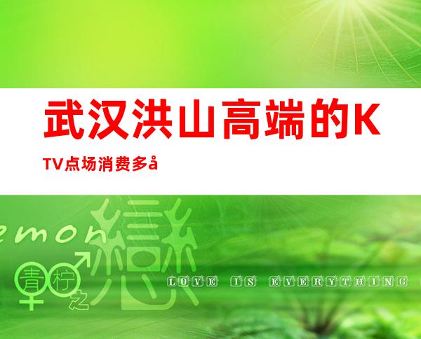 武汉洪山高端的KTV点场消费多少 – 武汉洪山商务KTV