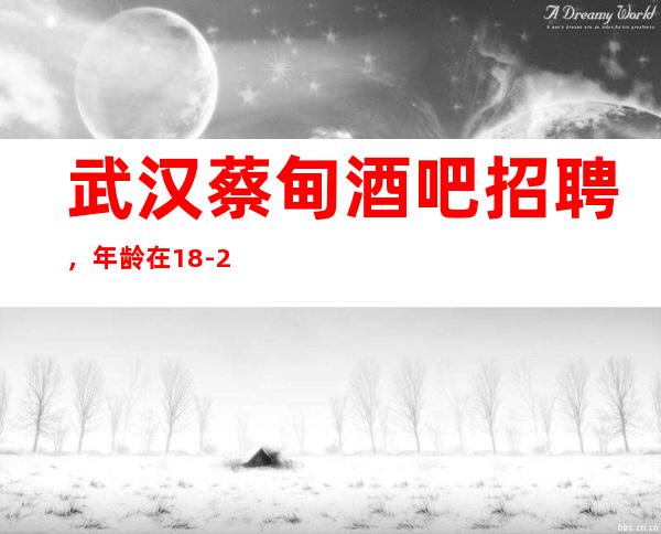 武汉蔡甸酒吧招聘，年龄在18-28之间，就可以来武汉白金汉宫