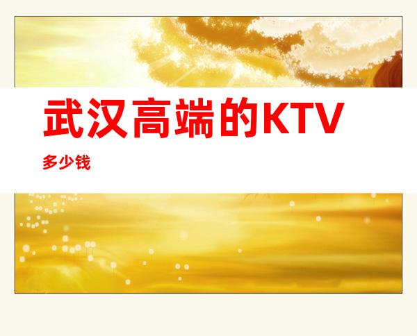 武汉高端的KTV多少钱