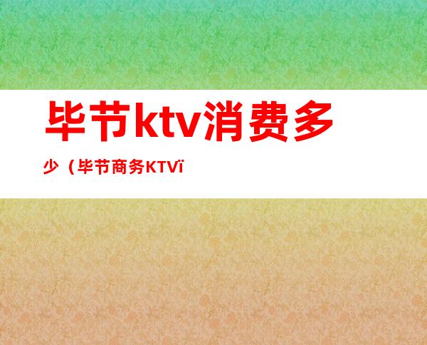 毕节ktv消费多少（毕节商务KTV）