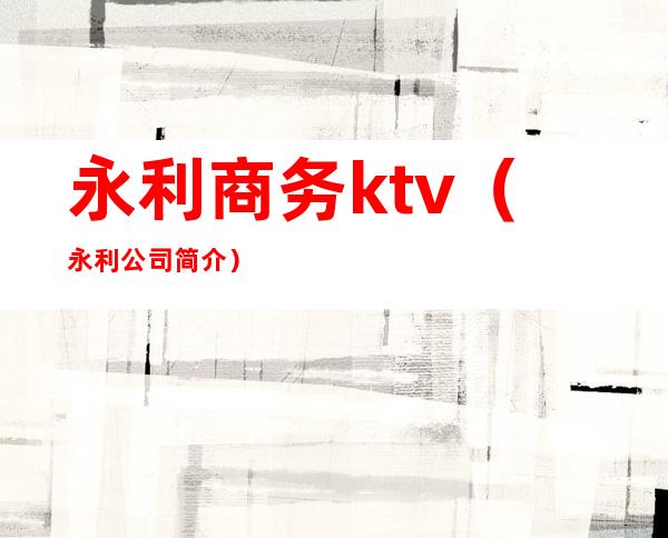 永利商务ktv（永利公司简介）