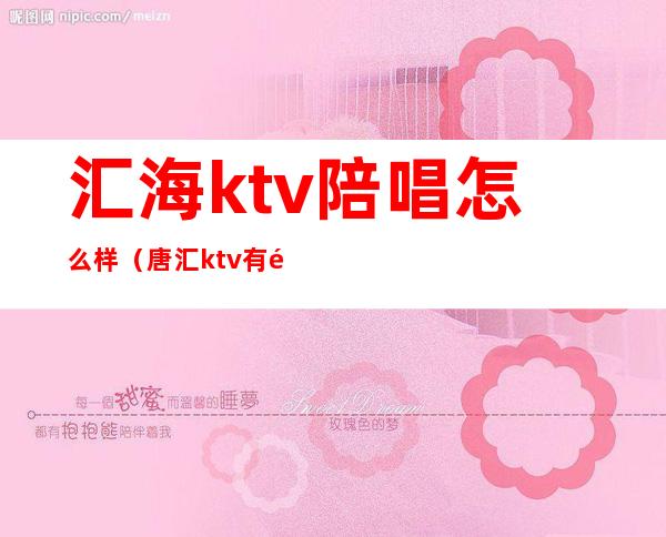 汇海ktv陪唱怎么样（唐汇ktv有陪唱吗）