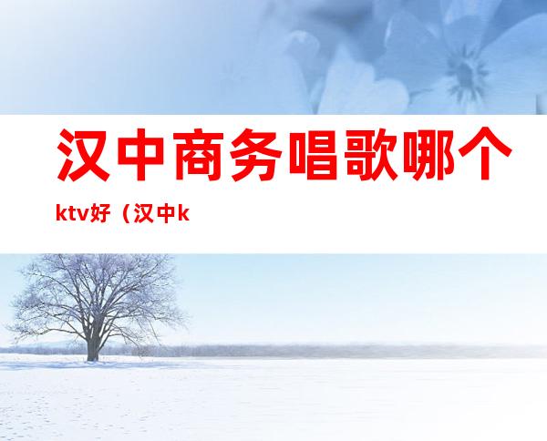 汉中商务唱歌哪个ktv好（汉中ktv消费）