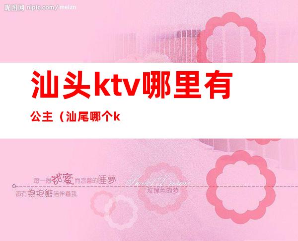 汕头ktv哪里有公主（汕尾哪个ktv公主漂亮）