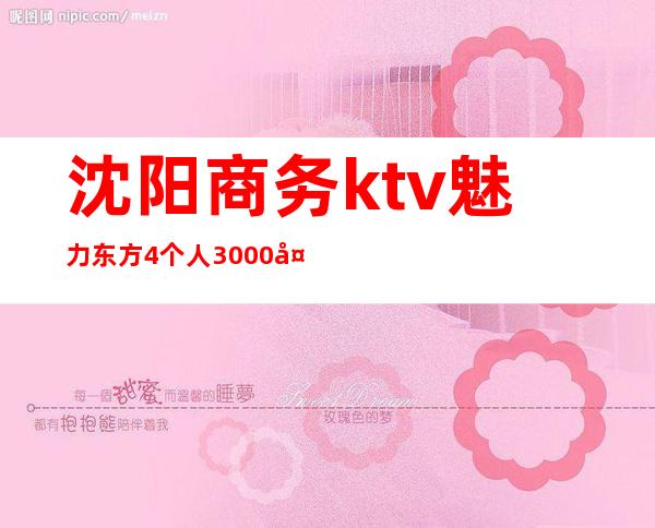 沈阳商务ktv魅力东方4个人3000多（沈阳魅力东方ktv女孩价位）