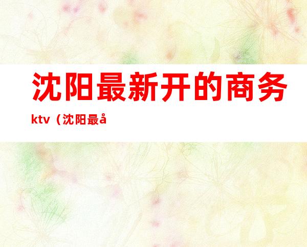 沈阳最新开的商务ktv（沈阳最大的商务会所）