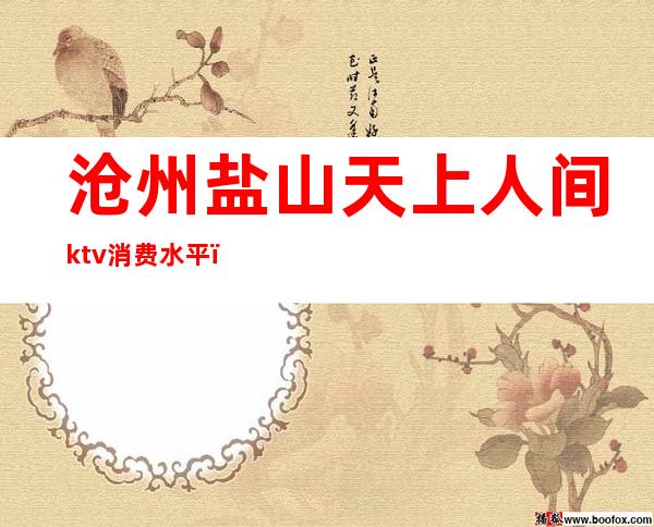 沧州盐山天上人间ktv消费水平（定海天上人间ktv消费）