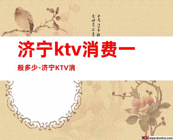 济宁ktv消费一般多少-济宁KTV消费问题