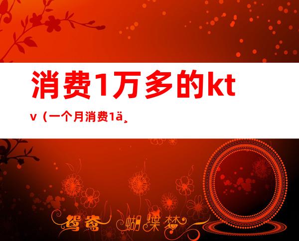 消费1万多的ktv（一个月消费1万）