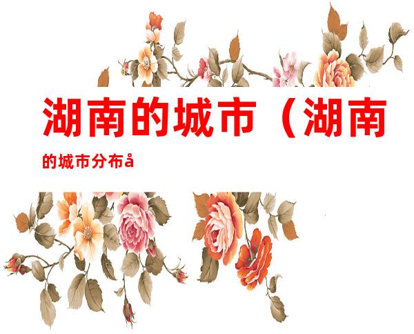 湖南的城市（湖南的城市分布图）