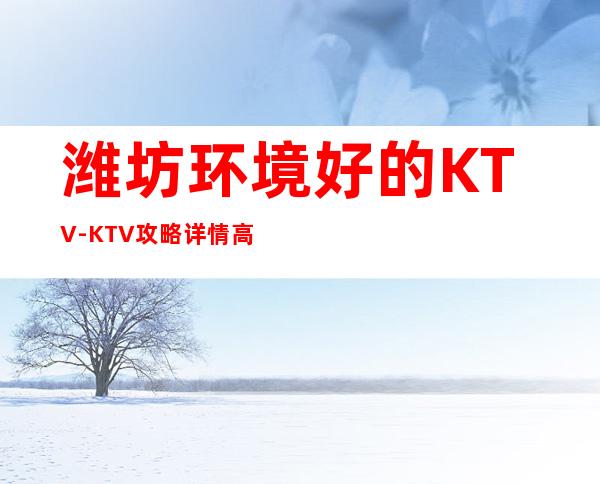 潍坊环境好的KTV-KTV攻略详情高档不贵排名高预订房找我