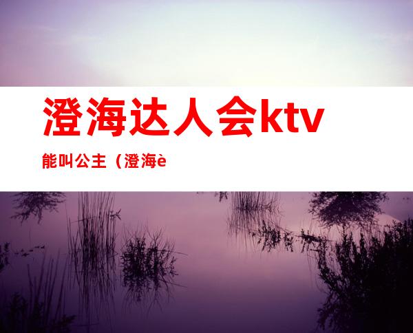 澄海达人会ktv能叫公主（澄海达人会KTV地址）