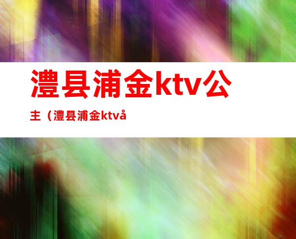 澧县浦金ktv公主（澧县浦金ktv公主能睡吗）